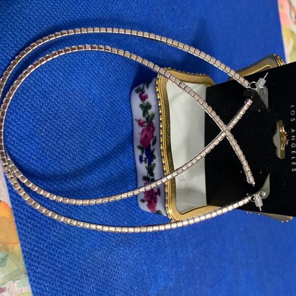 Guess Silver Pave XL Teardrop Pierced Earrings - Picture 3 of 3